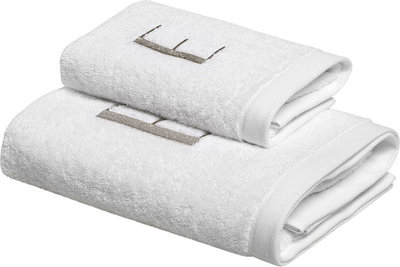 Tessili MONOGRAM Set Spugna Viso + Ospite, E