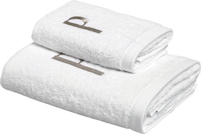 Tessili MONOGRAM Set Spugna Viso + Ospite, P