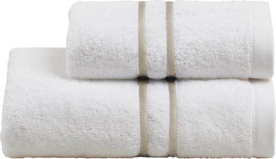 Tessili DOUBLE Set spugna viso + ospite, Bianco/Beach