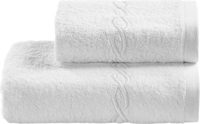 Tessili OLYMPIA Set viso + ospite, Bianco