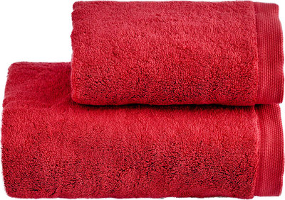Tessili LUXE Set viso + ospite, Rosso