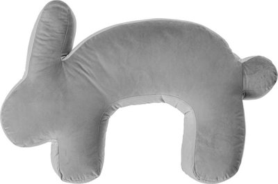 Arredo Cuscino per allattamento Velvet Bunny grigio, 79x60 cm - grigio