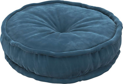 Arredo Pouf francese, 50x13 cm (Posh Velvet) - blu scuro