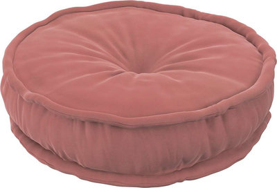 Arredo Pouf francese, 50x13 cm (Posh Velvet) - corallo