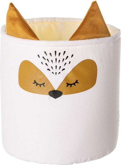Arredo Cesto portagiochi Happy Band - Volpe 25x30cm, 25x25x30cm - giallo, oro