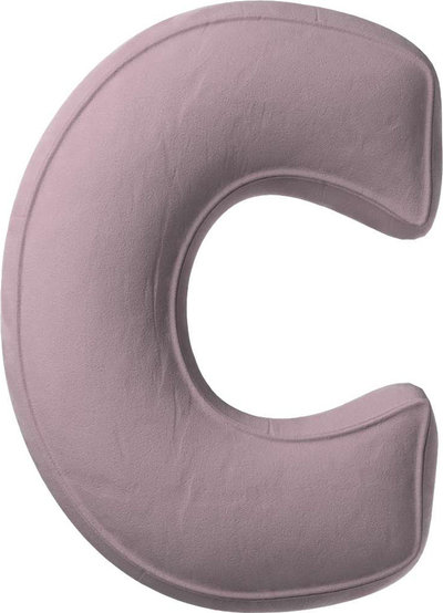 Arredo Cuscino con lettera C, 30x40 cm (Posh Velvet) - rosa antico