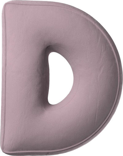 Arredo Cuscino con lettera D, 30x40 cm (Posh Velvet) - rosa antico