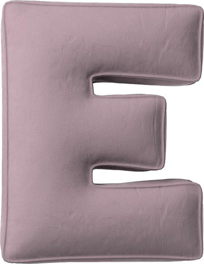 Arredo Cuscino con lettere E, 30x40 cm (Posh Velvet) - rosa antico