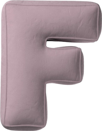 Arredo Cuscino con lettere F, 35x40 cm (Posh Velvet) - rosa antico