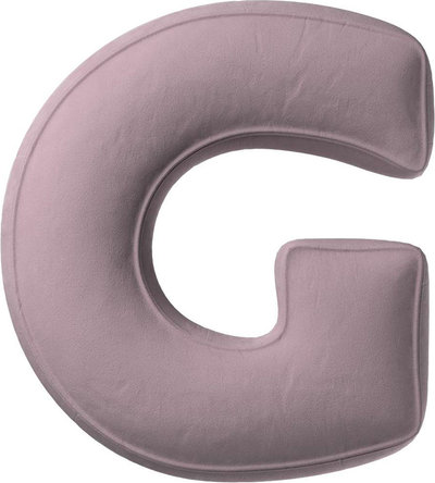 Arredo Cuscino con lettera G, 35x40 cm (Posh Velvet) - rosa antico