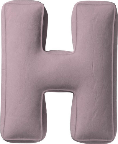 Arredo Cuscino con lettere H, 35x40 cm (Posh Velvet) - rosa antico