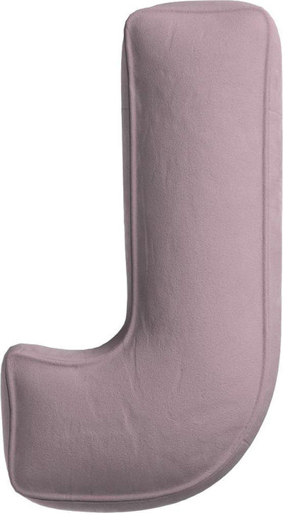Arredo Cuscino con lettera J, 35x40 cm (Posh Velvet) - rosa antico