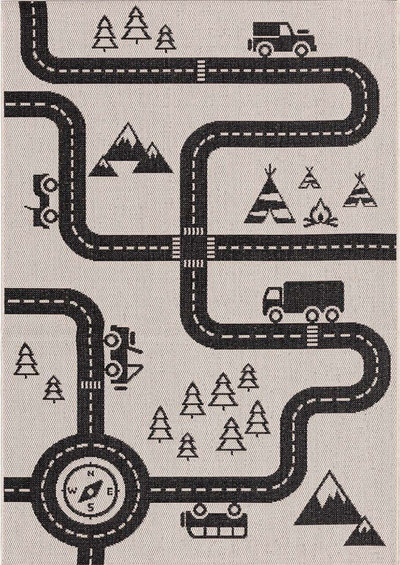 Arredo Tappeto Car Road 120x170 cm - beige