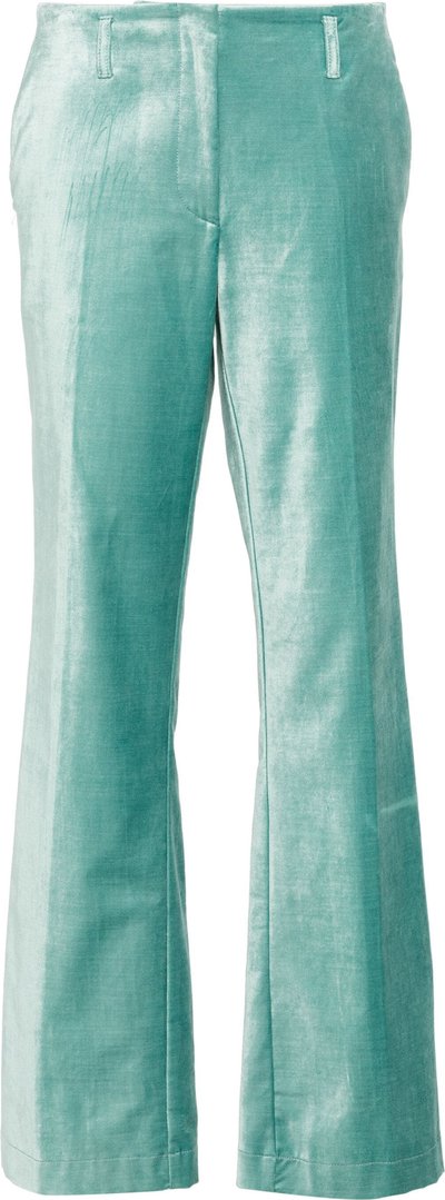 Casual Cotton Viscose Stretch Velvet Trumpet Shaped Pants 13237mypants