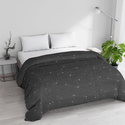 Copriletti, coperte e plaid Trapunta invernale Basic, stars grigio