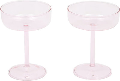 Bicchieri Tint Coupe Glass-set of 2-pink Ad110a668af07