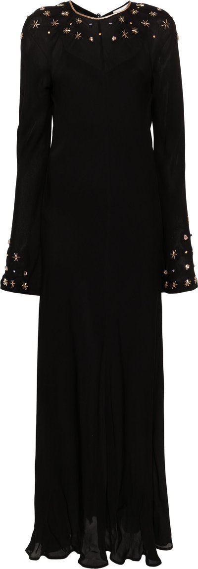 Vestiti "the Stars of Bali" Embroidery Georgette Dress 13285mydress