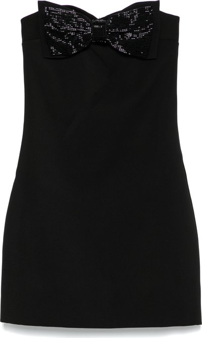 Vestiti Black Crepe Bandeau Mini Dress Rs25121sb