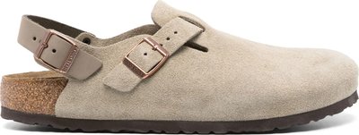 Ciabatte Tokio Taupe, Suede Leather 1028323