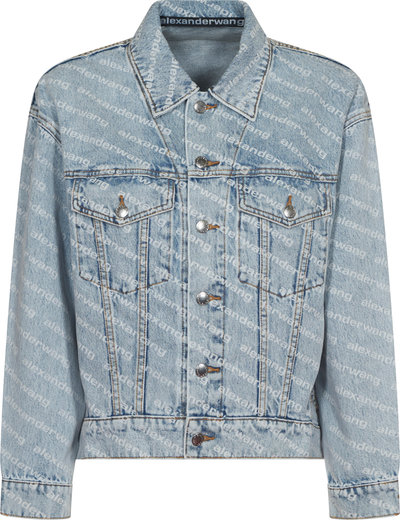 Giubbotti Falling Back Jacket - Pebble Bleach w Logo Print