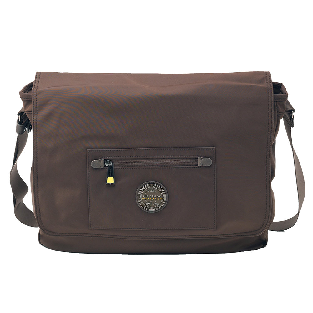 Bolso bandolera rectangular unisex, marrón oscuro - The Bridge - Compra en  Ventis.