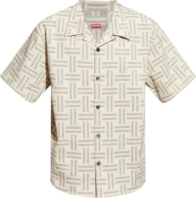 Camicie Kenzo Weave Hawaiian Short Sleeve Shirt Ff55ch1109jf