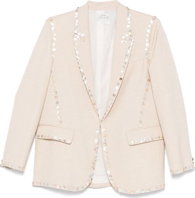 Giacche Viscose Wool Slub Pearl Embroidered Jacket 13529bismyjacket