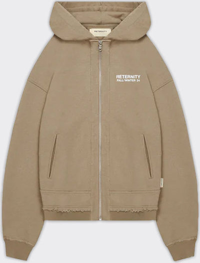 Felpe Felpa Con Cappuccio Ribbed Ziphoodie Taupe