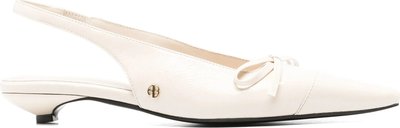 Décolleté Zoey Slingback Heels Bone Crinkled Patent A1410967ivy17