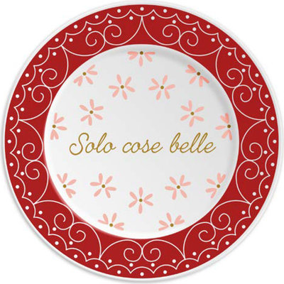 Piatto in porcellana 21 cm SOLO COSE BELLE
