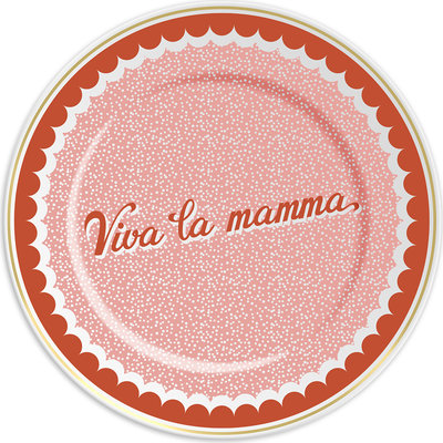 Piatti e sottopiatti Piatto in porcellana 16 cm VIVA LA MAMMA