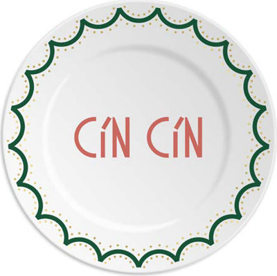 1Piatto in porcellana 16 cm CIN CIN
