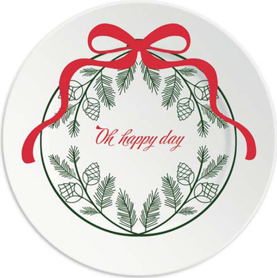 Piatto in porcellana 16 cm HAPPY DAY