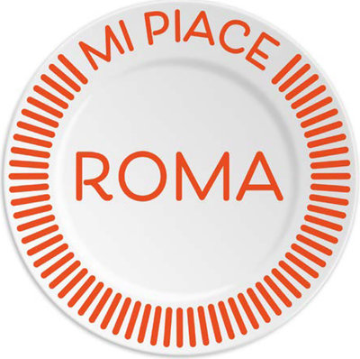 Piatto in porcellana 16 cm MI PIACE ROMA
