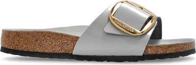 Ciabatte Madrid Big Buckle Shine Stone Coin, Natural Lea 1029534