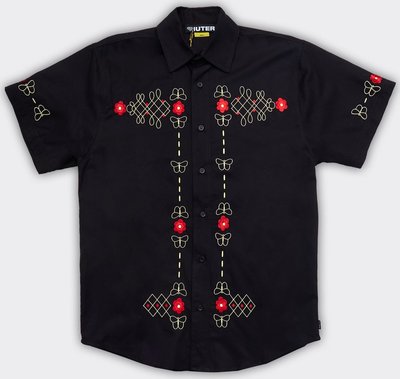 Camicie Camicia a Maniche Corte Western Nera