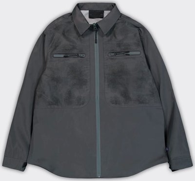 Camicie Camicia a Maniche Lunghe Laser Cut Charcoal