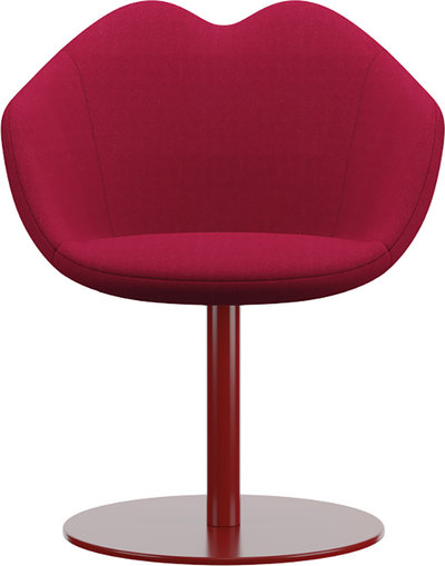 Sedie e sgabelli Sedia Xoxo in tessuto con base rotonda, red