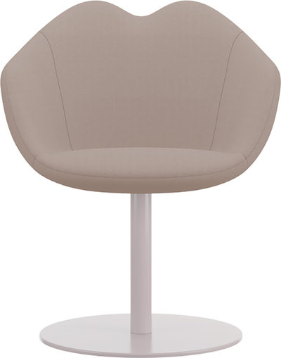 Sedie e sgabelli Sedia Xoxo in tessuto con base rotonda, white