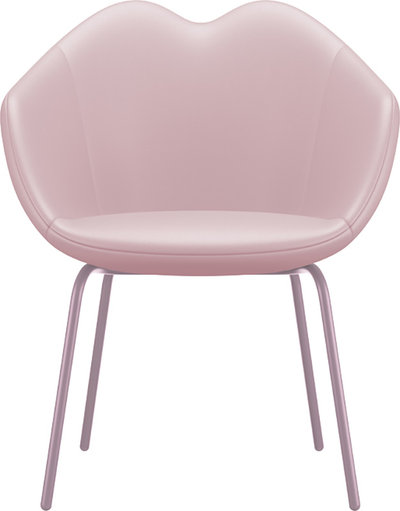 Sedie e sgabelli Sedia Xoxo in pelle quattro gambe, pink