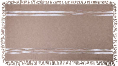 Tovaglie e Runner Lissewege - tovaglia beige cotone con righe e frange