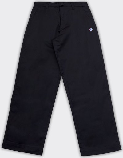 Casual Pantalone Straight Hem Nero
