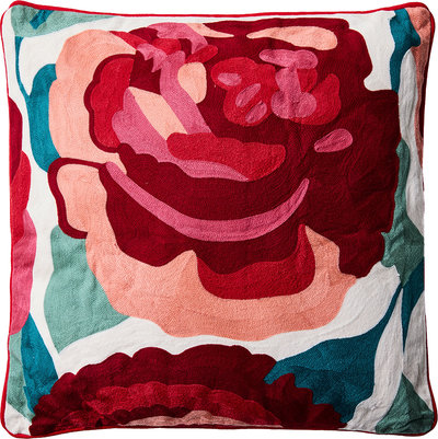 Cuscini e Fodere Embrodery - cuscino rosa rossa