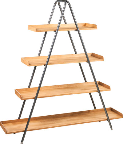 Mensole e Scaffali Etagere - scaffale 4 piani con struttura compass in ferro