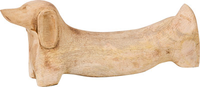 Oggetti funzionali Tchau - cane bassotto intagliato
