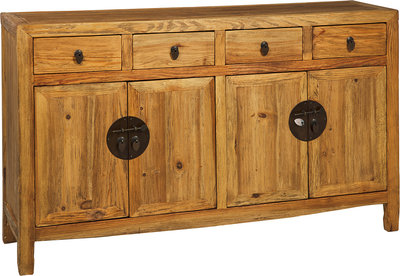 Credenze e madie Ningbo - credenza 4 sportelli 4 cassetti naturale