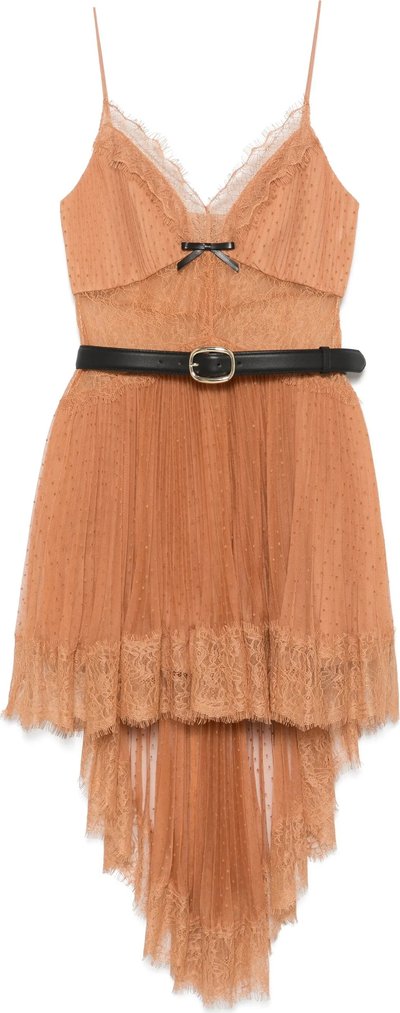 Vestiti Tan Dot Mesh Mini Dress Ss25057st