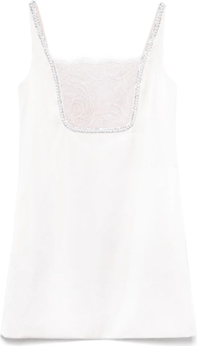 Vestiti Pink Satin Bow Mini Dress Ss25071sp