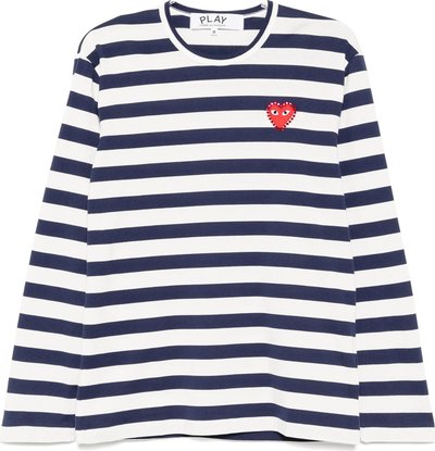 T-shirt Tshirt Stripe Emblem x Rhinestone Axt805051