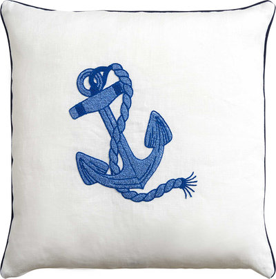 Cuscini e Fodere MILOS Cuscino Arredo, Bianco/Blu, 45x45